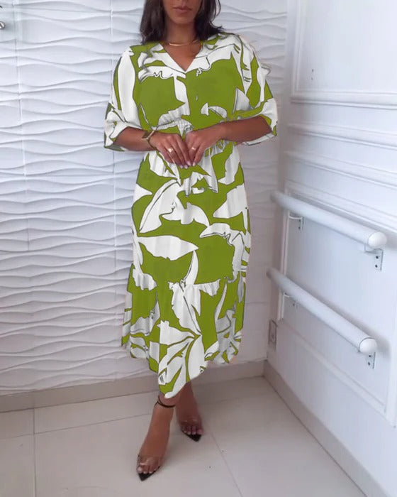 V-neck elegant dress