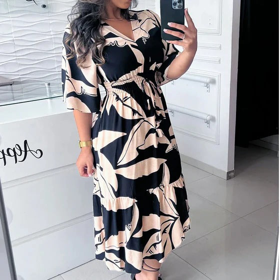 V-neck elegant dress