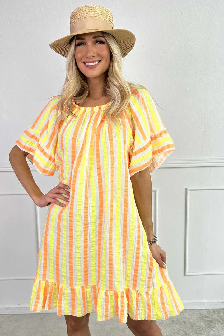 Striped dress in soft cotton