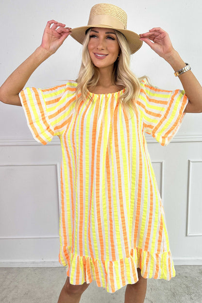 Striped dress in soft cotton