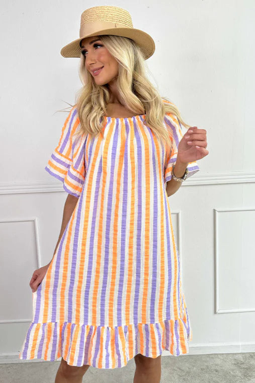 Striped dress in soft cotton