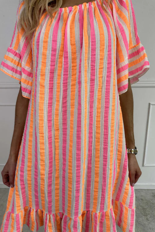 Striped dress in soft cotton