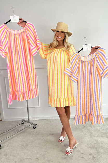 Striped dress in soft cotton
