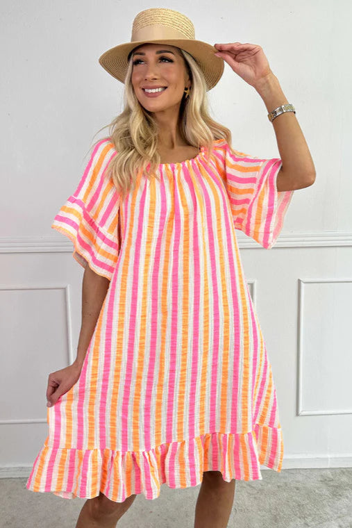Striped dress in soft cotton