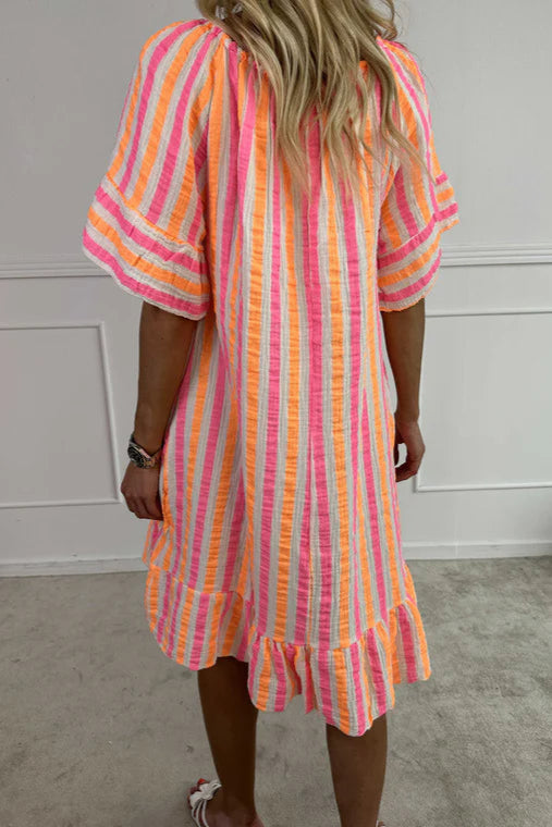 Striped dress in soft cotton