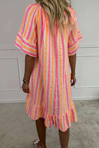 Striped dress in soft cotton