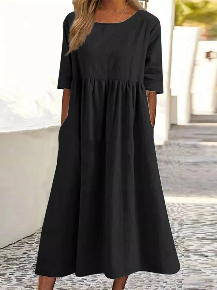 SANTORINI™ - Basic Cotton Dress