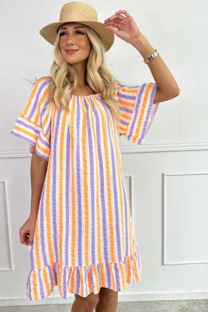 Striped dress in soft cotton