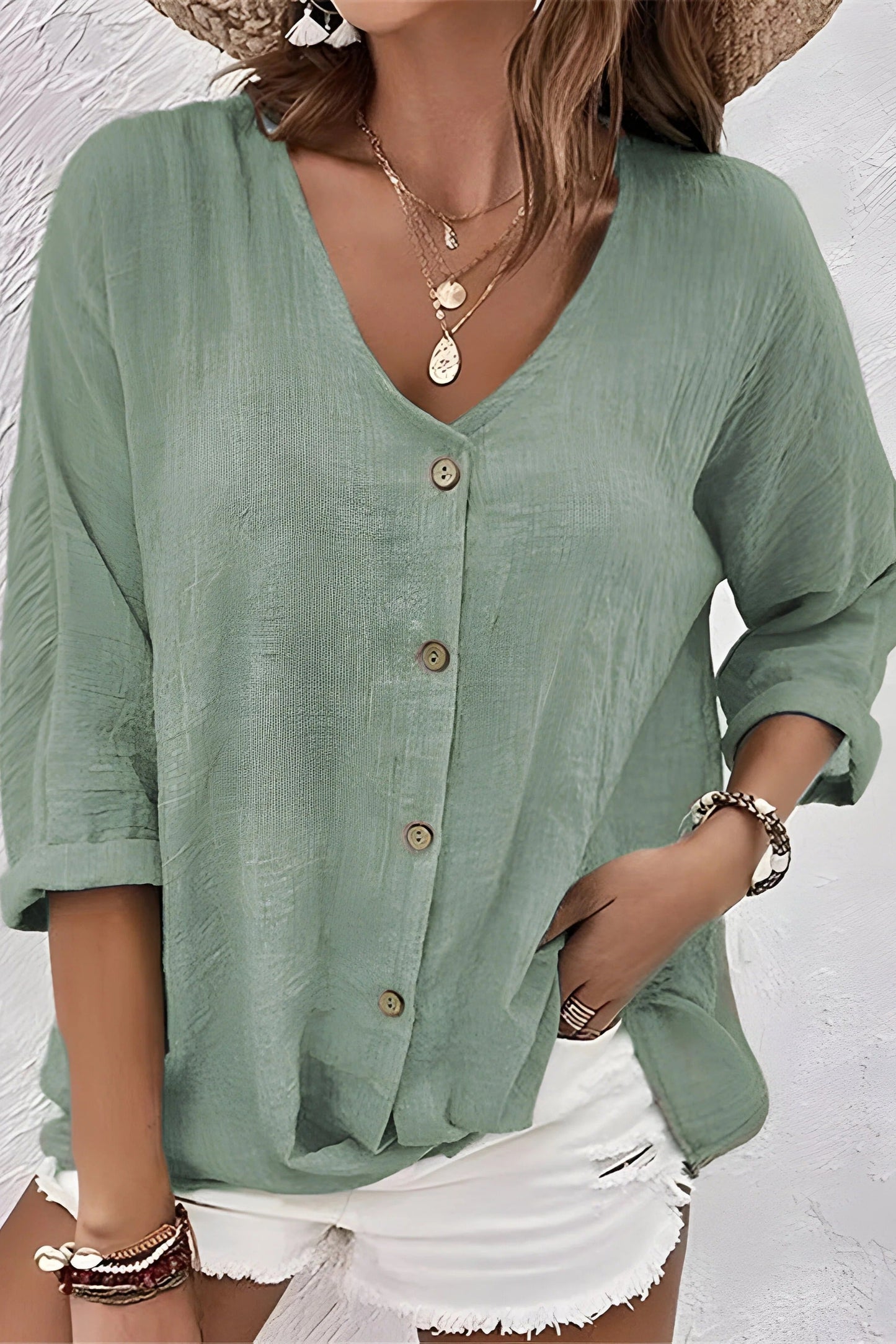 Summer V-neck T-shirt