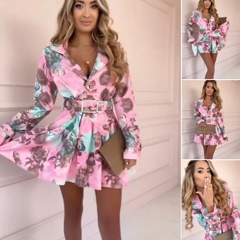 Floral Fitted Long Sleeve Dresses