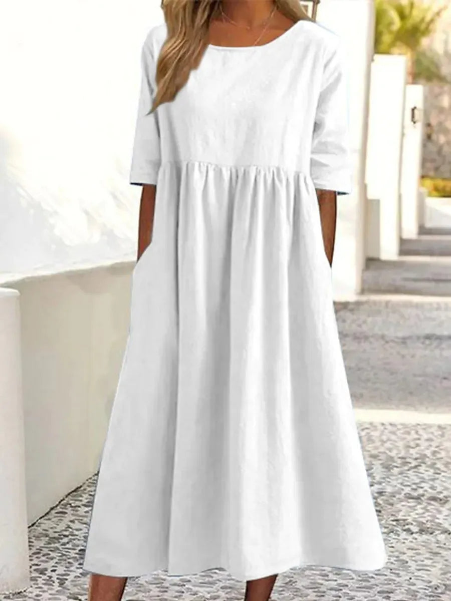 SANTORINI™ - Basic Cotton Dress